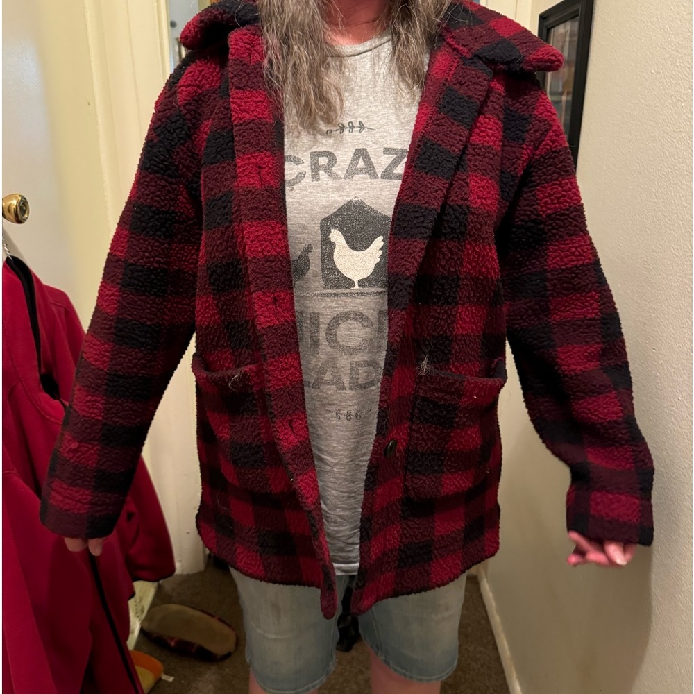 Lee red flannel jacket.